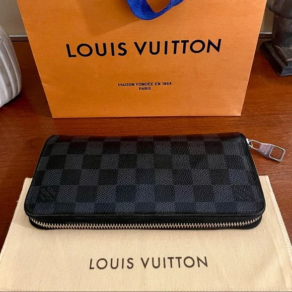 Louis Vuitton Zippy Damier Graphite Vertical Long Wallet - Picture 1 of 16